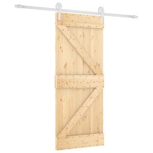 vidaXL Skyded&oslash;r 85 x 210 cm Massivt Fyrretr&aelig; (Ubehandlet)