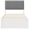 vidaXL Sengestel med Polstret Hovedgavl Lysegr&aring; 80 x 200 cm
