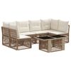 vidaXL Havesofa S&aelig;t 7 stk. Beige polyrattan