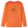 vidaXL Lang&aelig;rmet T-shirt til b&oslash;rn str. 116 cm orange