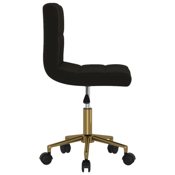 vidaXL drejelig spisebordsstol fl&oslash;jl sort