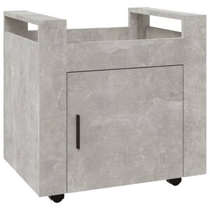 vidaXL kontorvogn 60x45x60 cm konstrueret tr&aelig; betongr&aring;