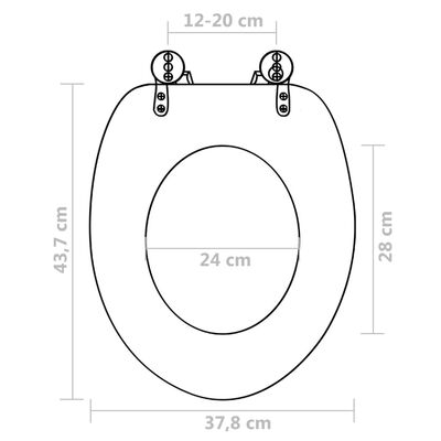 vidaXL toiletsæder med soft close-låg 2 stk. MDF flamingodesign