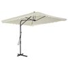 vidaXL parasol 250x250 cm st&aring;lstang sandfarvet