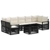 vidaXL Havesofa S&aelig;t 8 stk. Sort og Cremehvid polyrattan