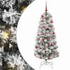 vidaXL Kunstigt Hinged Juletr&aelig; med 150 LED'er Gr&oslash;n og Hvid 150 cm