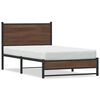 vidaXL sengeramme 100x190 cm uden madras metal brun egetr&aelig;sfarve