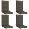 vidaXL hynder til havestol 4 stk. 120x50x5 cm antracitgr&aring;