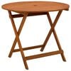 vidaXL Sammenklappeligt havebord Brun &Oslash; 90 x 75 cm