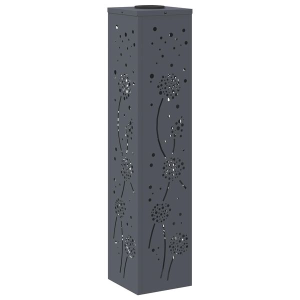 vidaXL Solar LED sti lys 2 pcs Antracit Koldvalset St&aring;l