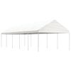 vidaXL pavillon med tag 11,15x4,08x3,22 m polyethylen hvid
