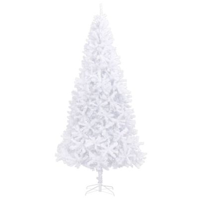 vidaXL kunstigt juletræ med LED-lys og kuglesæt 300 cm hvid