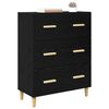 vidaXL Sideboard Sort eg 69,5 x 34 x 90 cm Konstrueret tr&aelig;