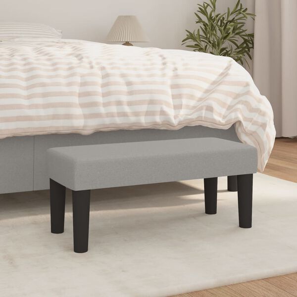vidaXL bænk 70x30x30 cm stof lysegrå