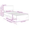 vidaXL Sengestel med hovedg&aelig;rde R&oslash;get eg 90 x 200 cm Konstrueret tr&aelig;