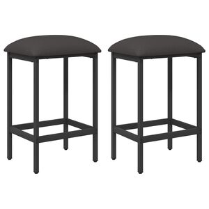vidaXL Barb&aelig;nk 2 stk. M&oslash;rkegr&aring; 40 x 32 x 74 cm Konstrueret tr&aelig;