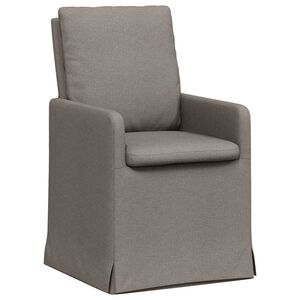 vidaXL Spisestole 2 stk. Stof Gr&aring;brun 57 x 67 x 98 cm