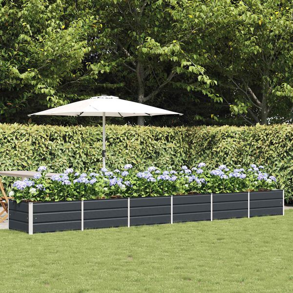vidaXL Plantekasse Antracit 480 x 80 x 45 cm St&aring;l