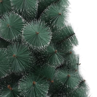 vidaXL kunstigt juletræ med lys 120 cm PVC og PE grøn