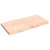 vidaXL bordplade til badev&aelig;relse 120x60x(2-6)cm massivt tr&aelig; ubehandlet