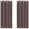 vidaXL M&oslash;rkl&aelig;gningsgardiner med ringe 2 stk. M&oslash;rk Brun 260 x 140 cm