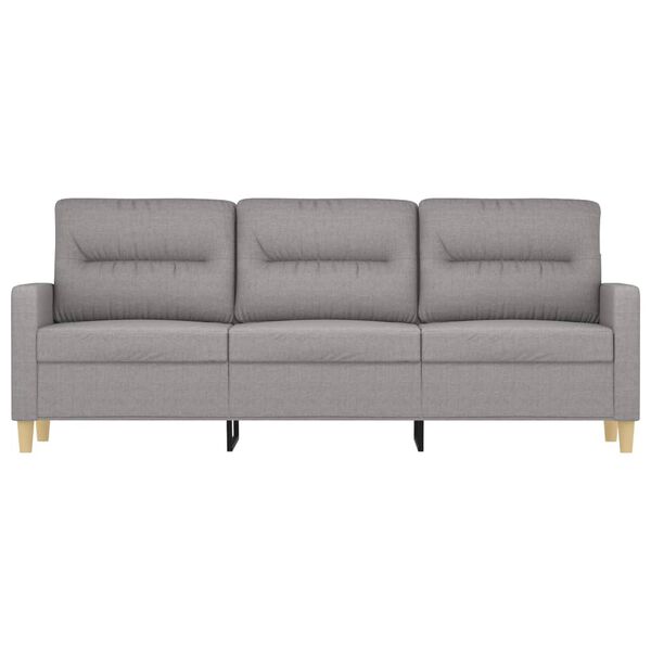 vidaXL 3-personers sofa 180 cm stof lysegr&aring;