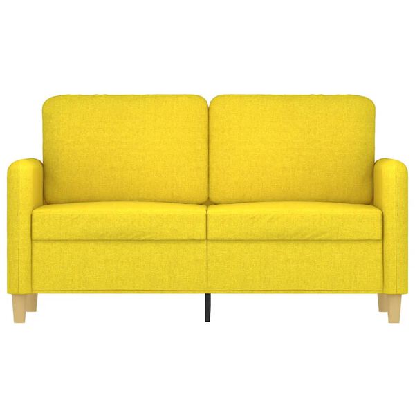 vidaXL 2-personers sofa 120 cm stof lysegul