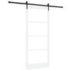 vidaXL Skyded&oslash;r ORKDAL 93 x 211 cm Massivt fyrretr&aelig; og glas Hvid