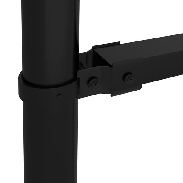 vidaXL havehegn med spydtop st&aring;l 892,5x150 cm sort