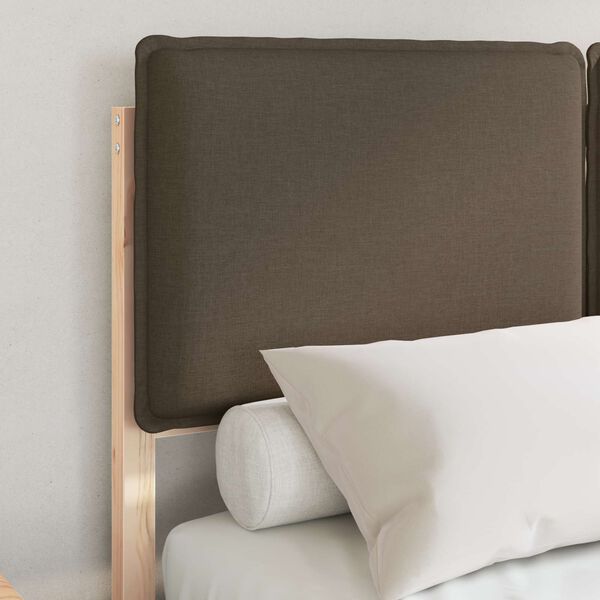 vidaXL Sengestel med Polstret Hovedgavl Gr&aring;brun 120 x 200 cm