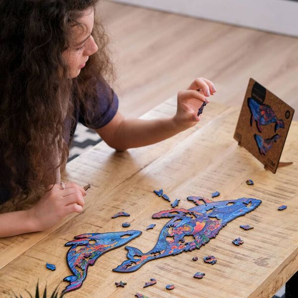 UNIDRAGON puslespil Milky Whales 268 brikker 43x27 cm king size tr&aelig;