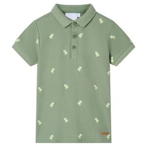 vidaXL Poloshirt til b&oslash;rn str. 92 khakifarvet