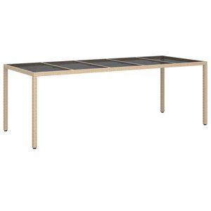 vidaXL Havem&oslash;bel Bord Beige 250 x 100 x 75 cm polyrattan