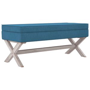 vidaXL opbevaringsskammel 110x45x49 cm velour blå