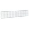 vidaXL gabionkurv med cover 1000x100x200 cm galvaniseret jern