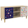 vidaXL TV-skab MAINZ 102 x 33 x 50 cm Sonoma-eg Konstrueret tr&aelig;