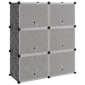 vidaXL skoreol 84,5x31x93,5 cm PP sort