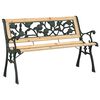 vidaXL Haveb&aelig;nk med pude Brun 116 x 54 x 73 cm tr&aelig;