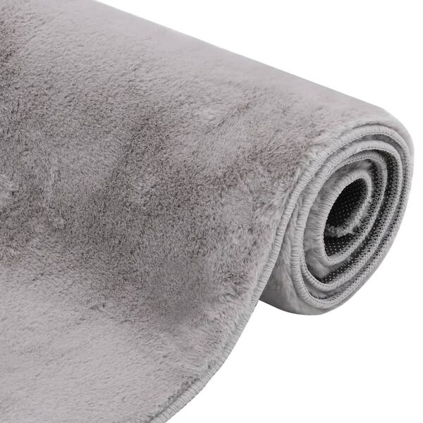 vidaXL gulvt&aelig;ppe 180x270 cm kunstig kaninpels gr&aring;