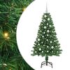 vidaXL Kunstigt juletr&aelig; med stativ Gr&oslash;n 150 cm PVC og St&aring;l og Plastik