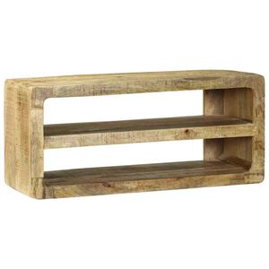 vidaXL TV-skab med hylde Brun 80 x 32 x 36 cm Massivt mangotr&aelig;