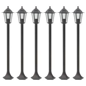 vidaXL havestolpelamper 6 stk. E27 110 cm aluminium bronzefarvet