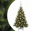 vidaXL Kunstigt juletr&aelig; med julekugle 150 cm 150 LED'er Varm hvid