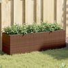 vidaXL plantekasser 2 stk. med 3 potter 105x30x32 cm polyrattan brun