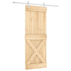 vidaXL Skyded&oslash;r 80 x 210 cm Massivt Fyrretr&aelig; (Ubehandlet)