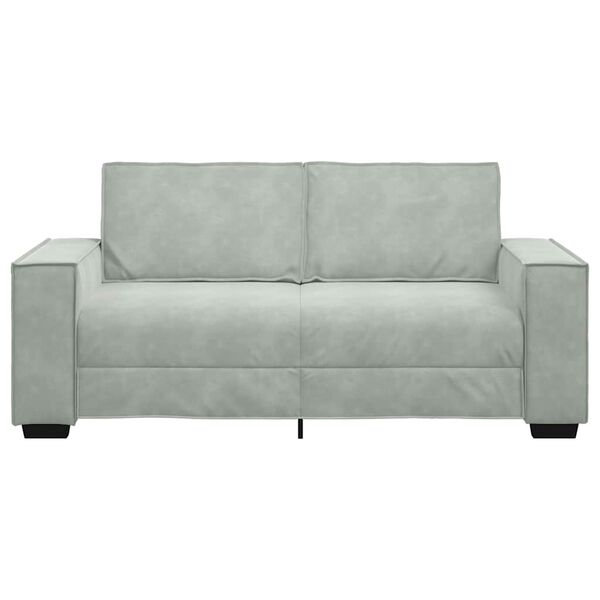 vidaXL 2-personers sofa 140 cm fl&oslash;jl lysegr&aring;