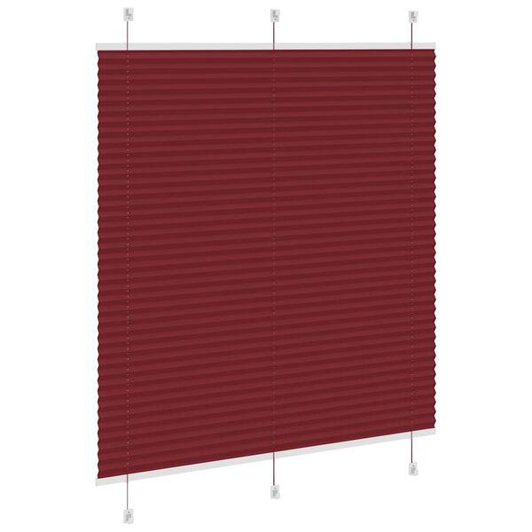 vidaXL Pliss&eacute;gardin Bordeauxr&oslash;d 115x150 cm Stofbredde 114,4 cm