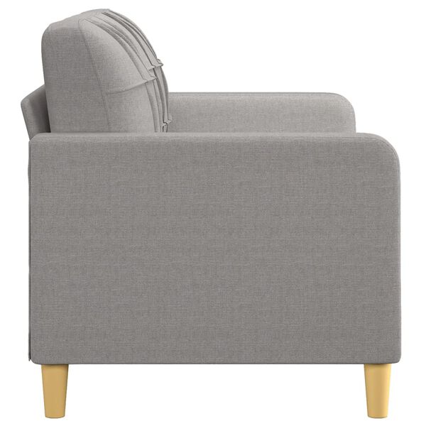 vidaXL 2-personers sofa 140 cm stof lysegr&aring;