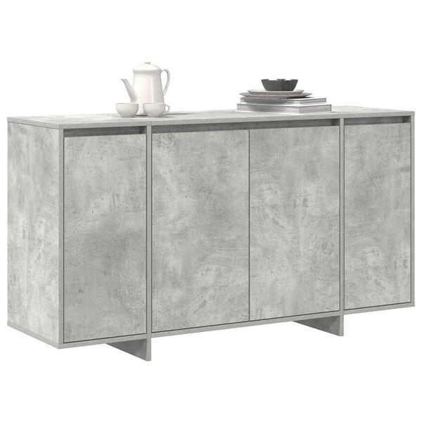 vidaXL Sideboard Beton Gr&aring; 135 x 41 x 75 cm Konstrueret tr&aelig;