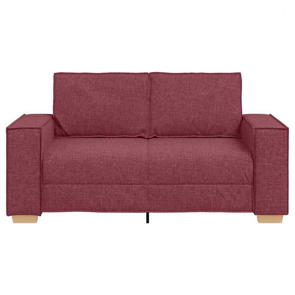 vidaXL 2-personers sofa vinr&oslash;d 120 cm stof